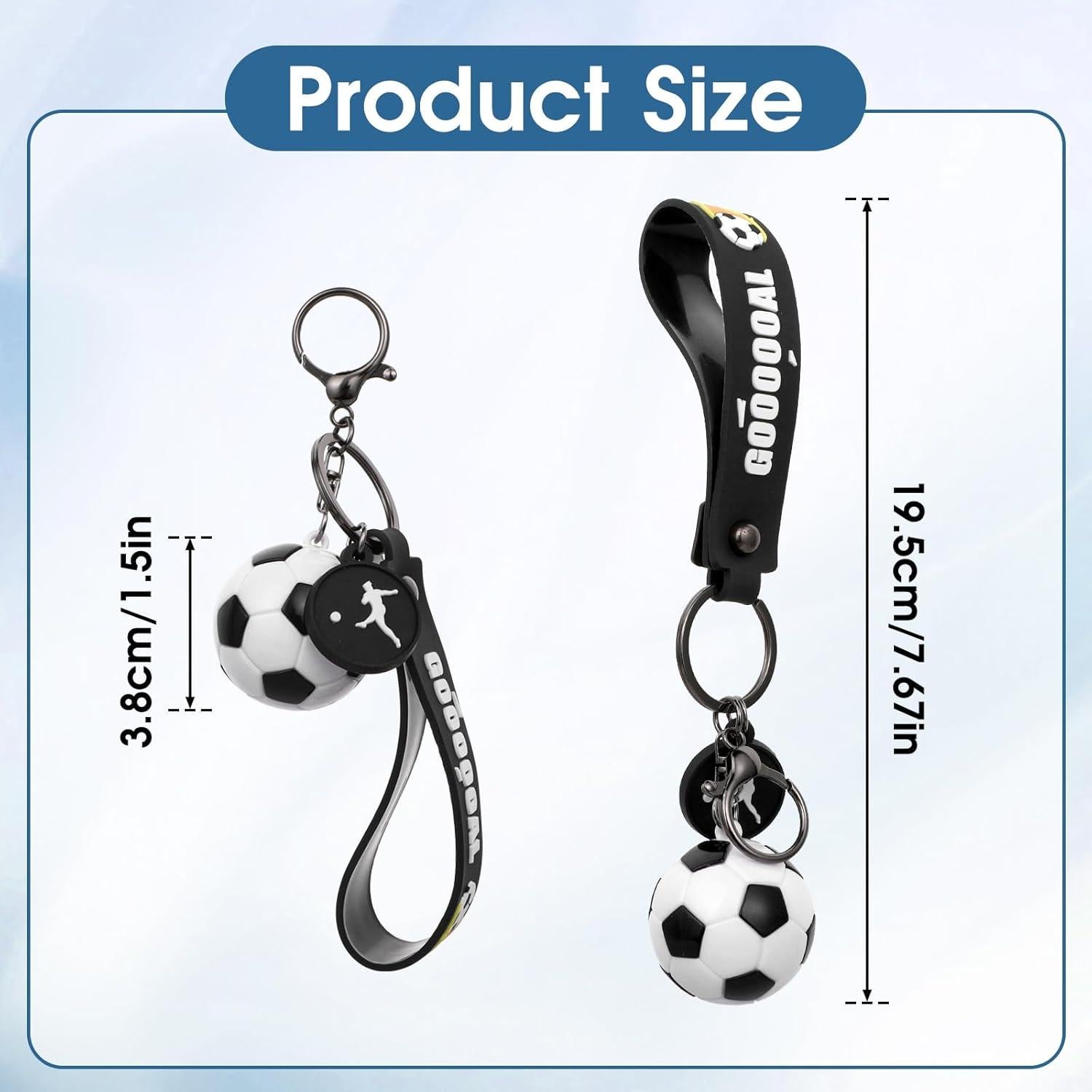 Llavero de Fútbol Salbsever 3.8 cm Negro Decorativo