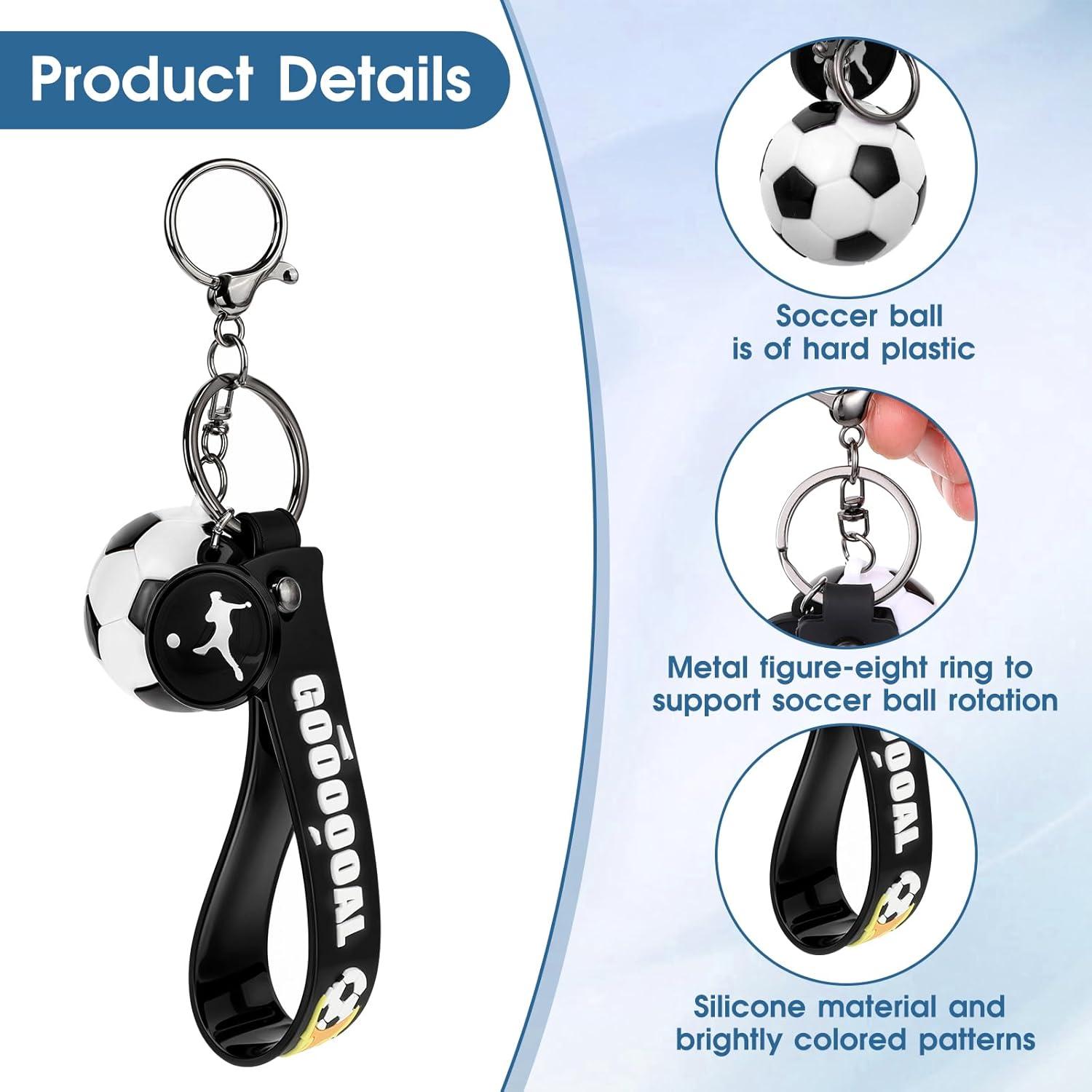 Llavero de Fútbol Salbsever 3.8 cm Negro Decorativo