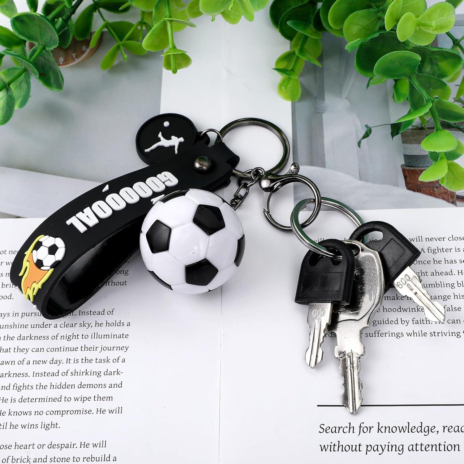 Llavero de Fútbol Salbsever 3.8 cm Negro Decorativo