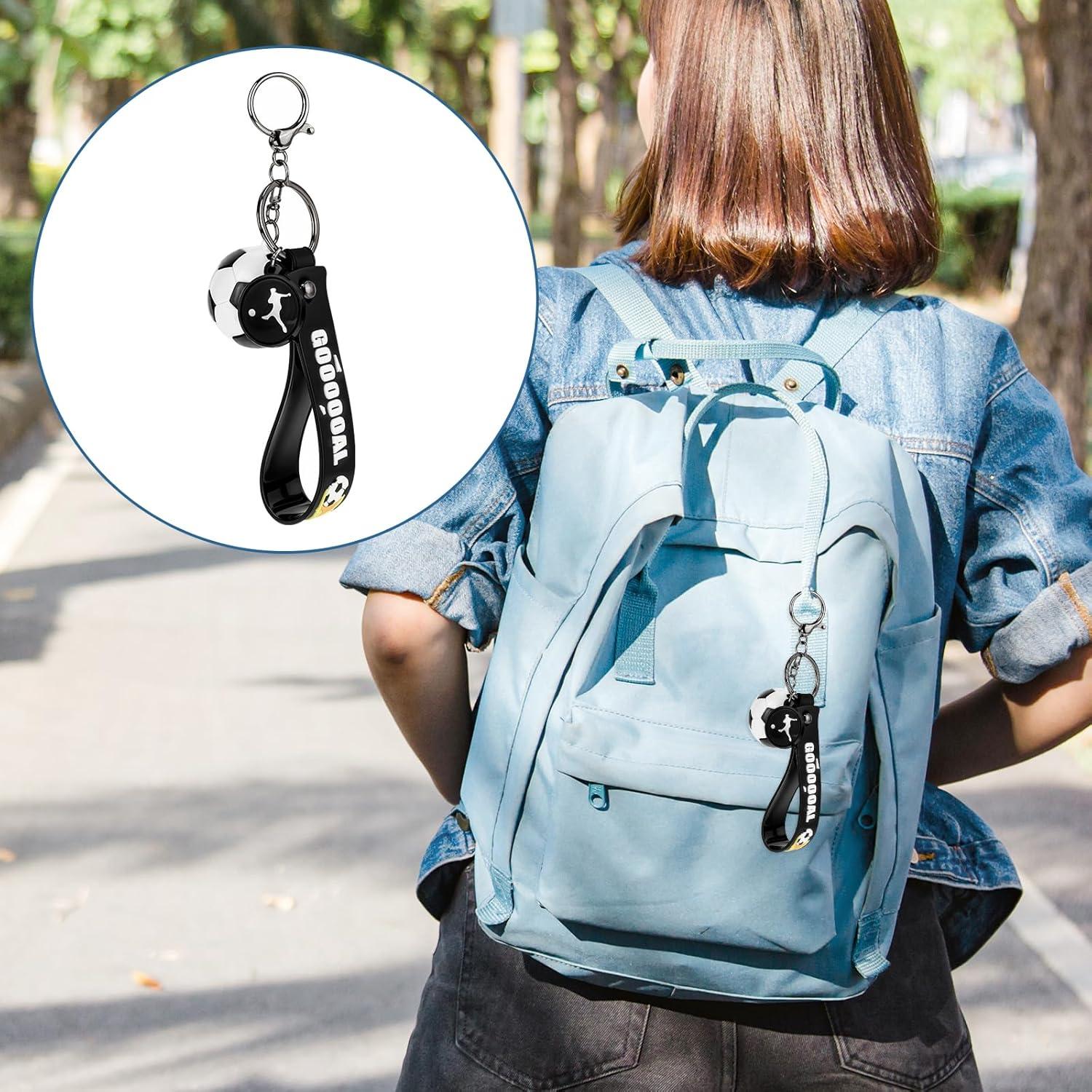 Llavero de Fútbol Salbsever 3.8 cm Negro Decorativo