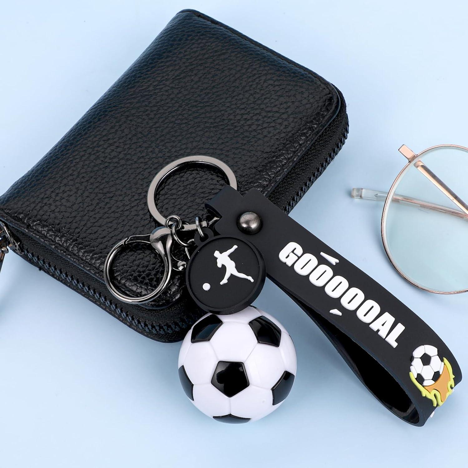 Llavero de Fútbol Salbsever 3.8 cm Negro Decorativo