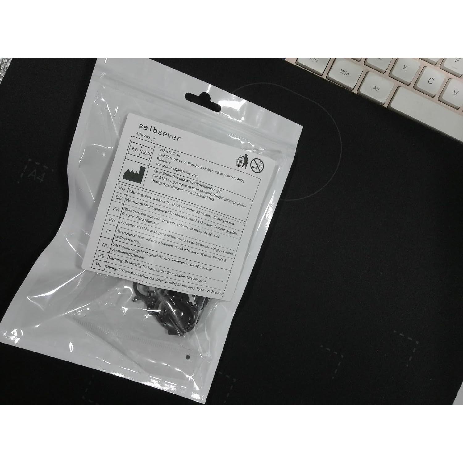 Llavero de Fútbol Salbsever 3.8 cm Negro Decorativo