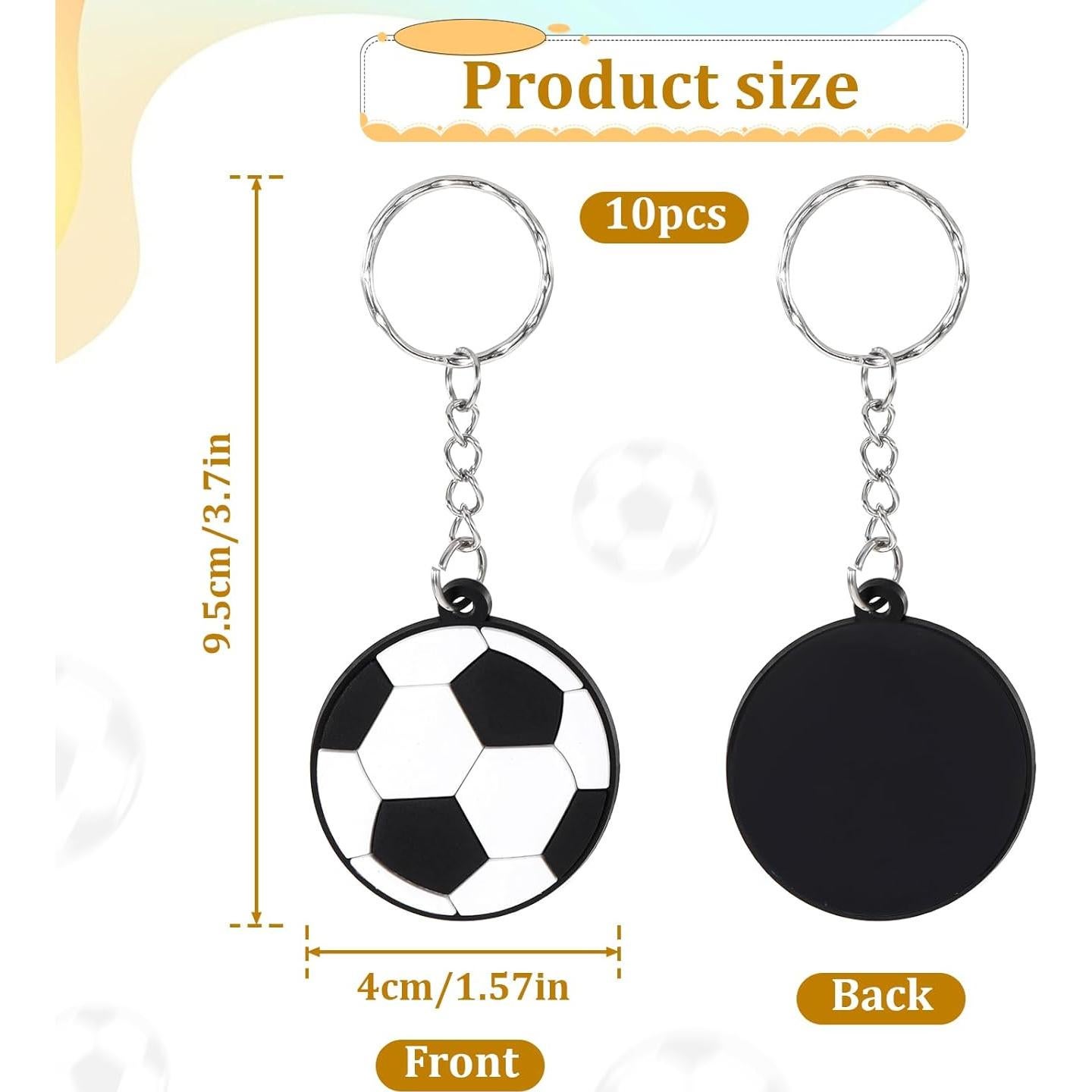Paquete de 10 llaveros de fútbol Thinp - PVC 4cm