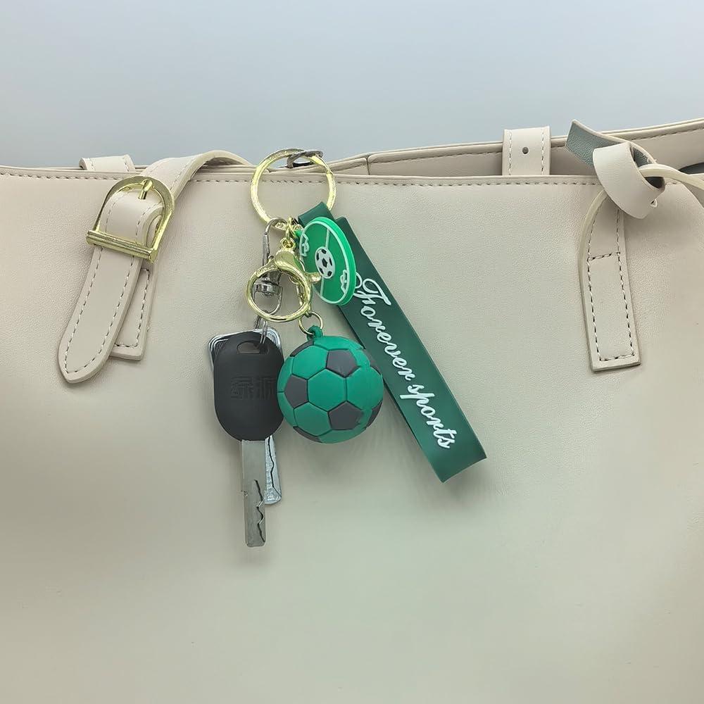 Llavero de Fútbol Balón Verde Unisex para Regalo