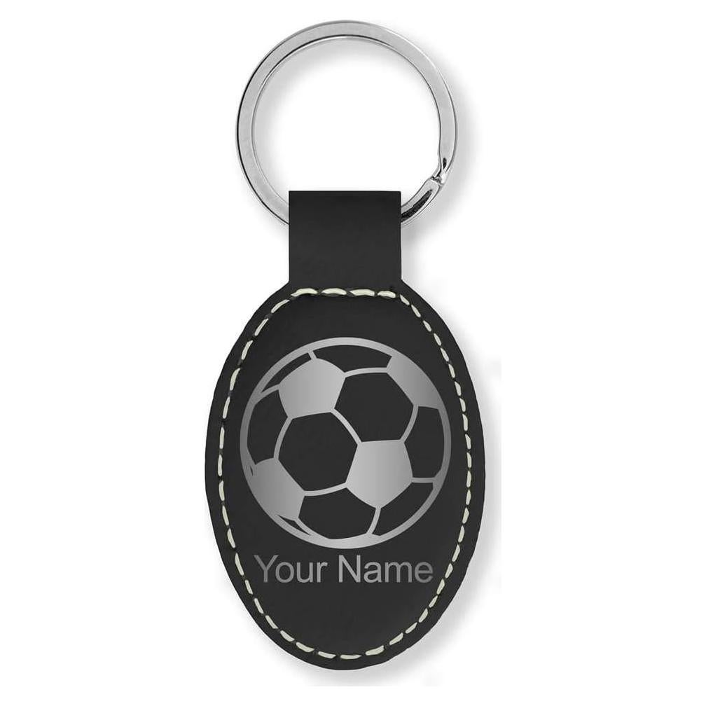 Llave Ovalada LaserGram Balón de Fútbol Personalizado