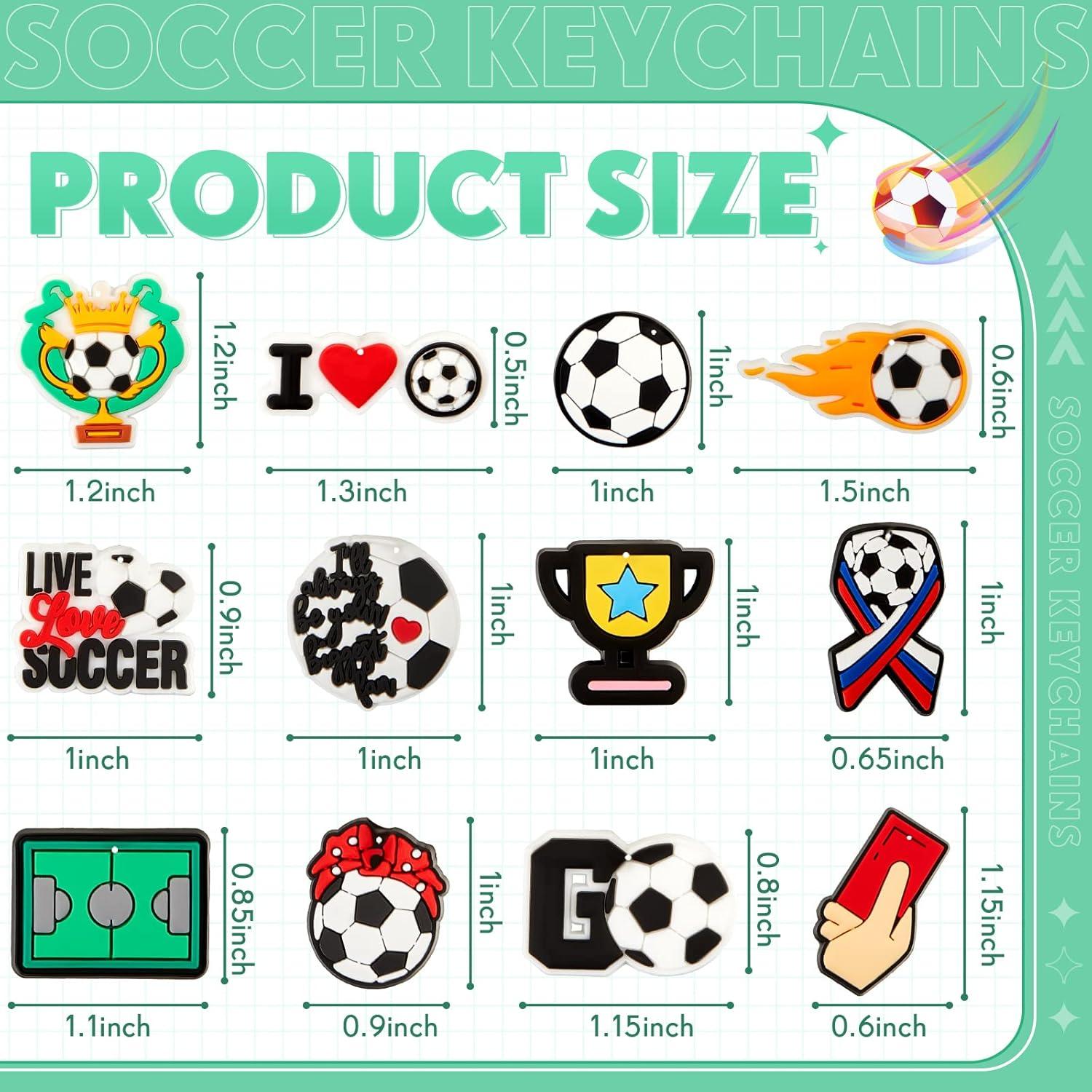 Llavero de Fútbol Batiyeer - 36 Piezas, PVC, Regalos Cumpleaños