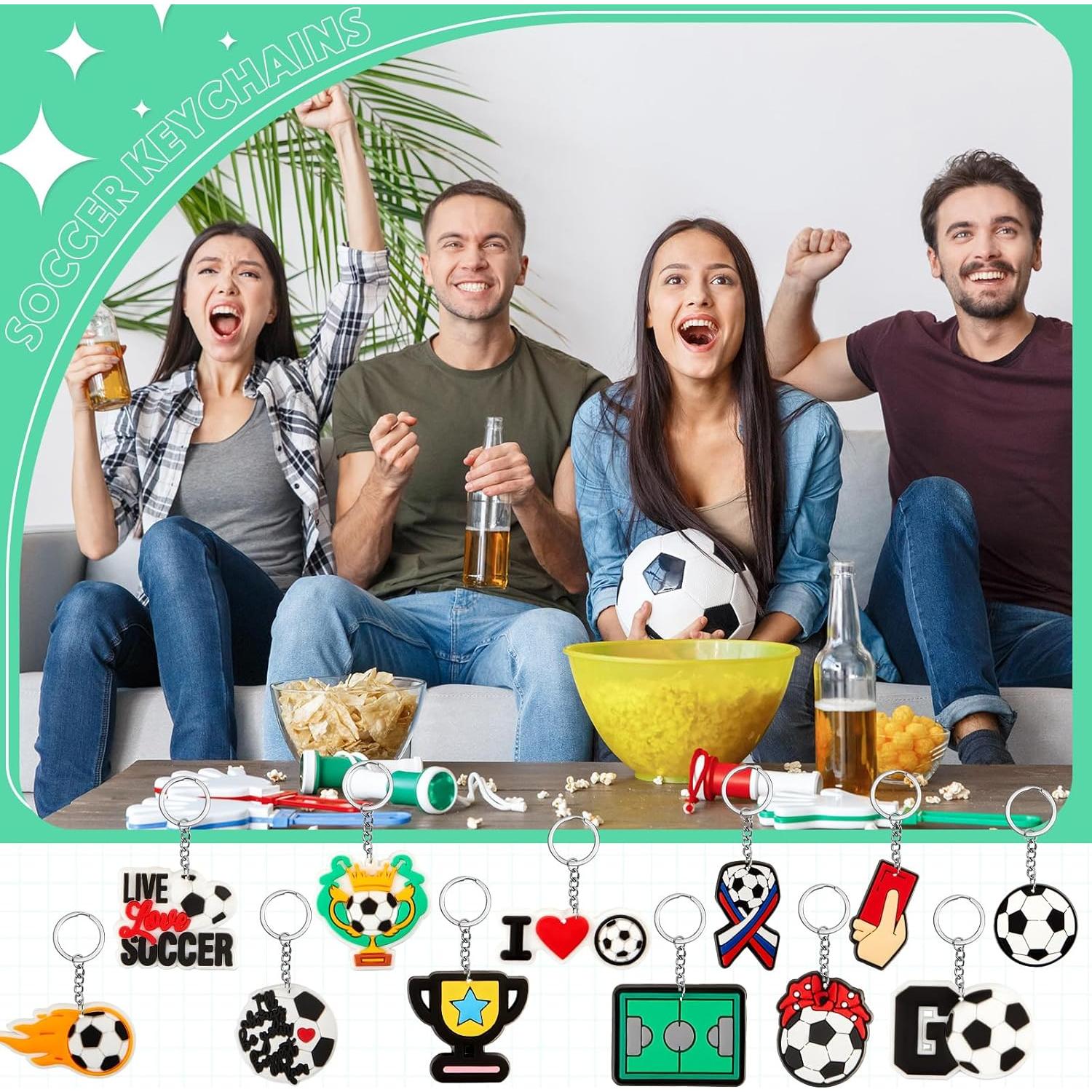 Llavero de Fútbol Batiyeer - 36 Piezas, PVC, Regalos Cumpleaños