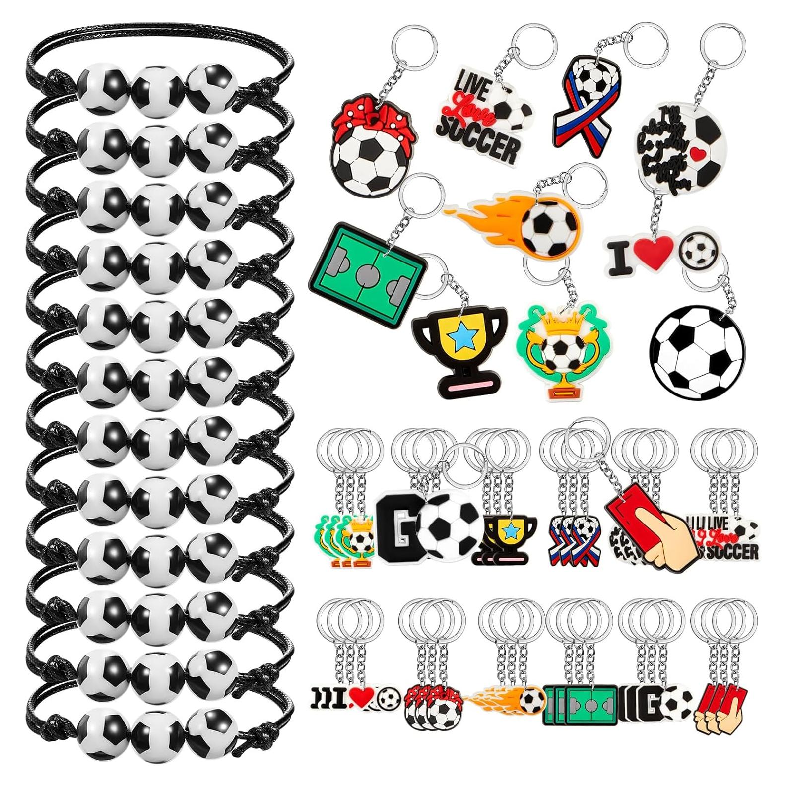 Set 72 Piezas Llavero y Pulseras de Fútbol Henoyso