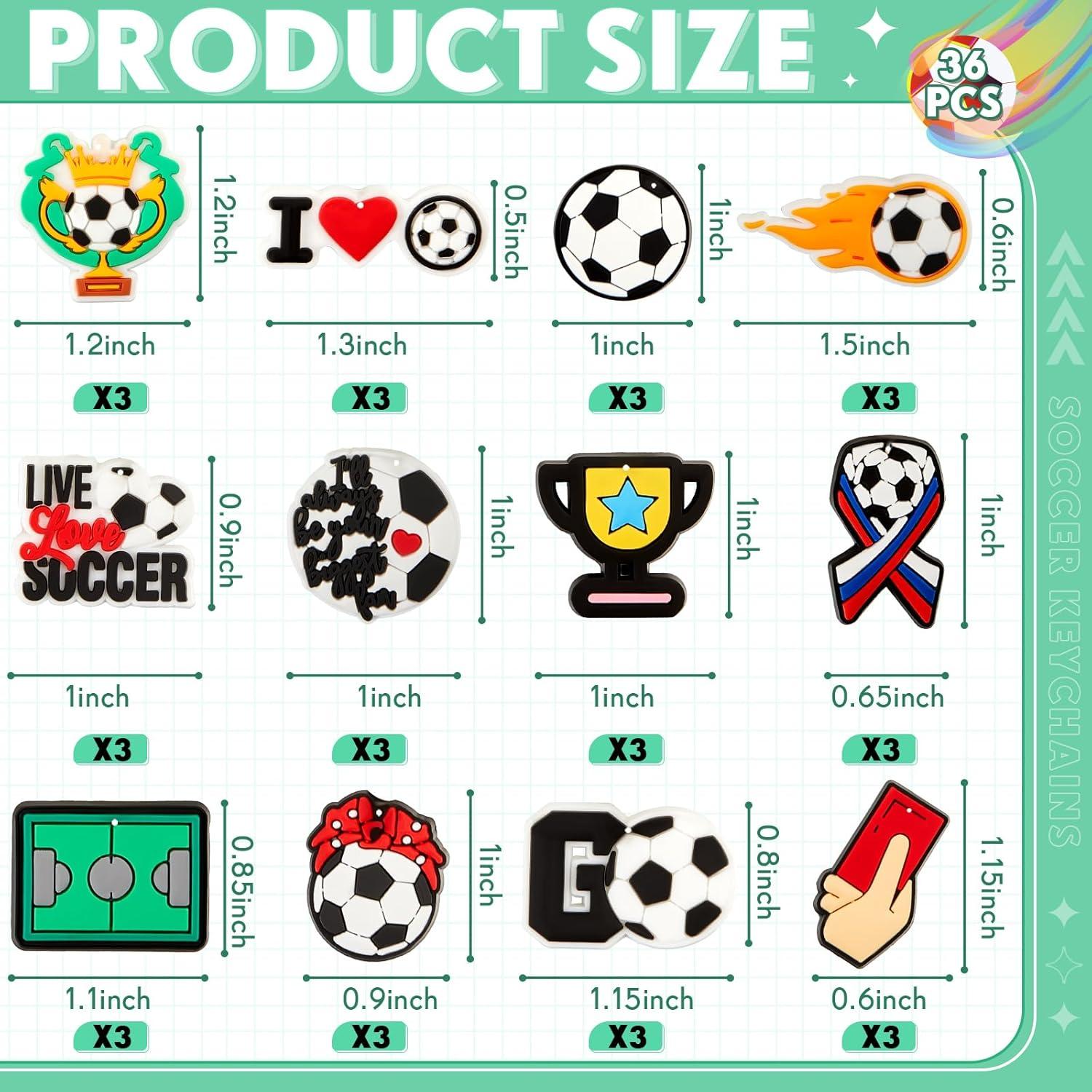 Set 72 Piezas Llavero y Pulseras de Fútbol Henoyso