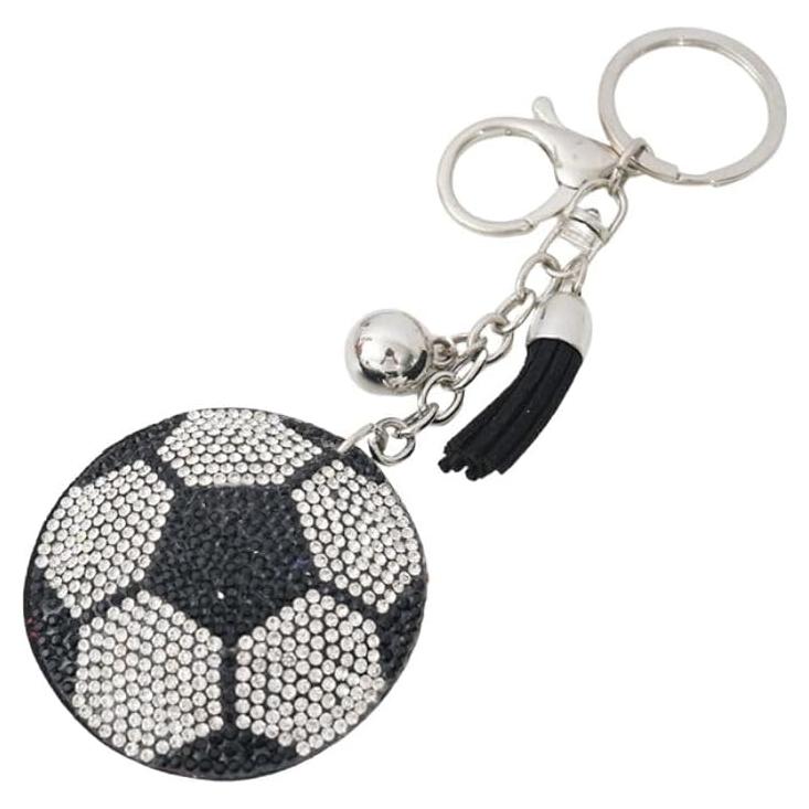 Llavero de Fútbol Brillante Fuqimanman2020 con Rhinestones
