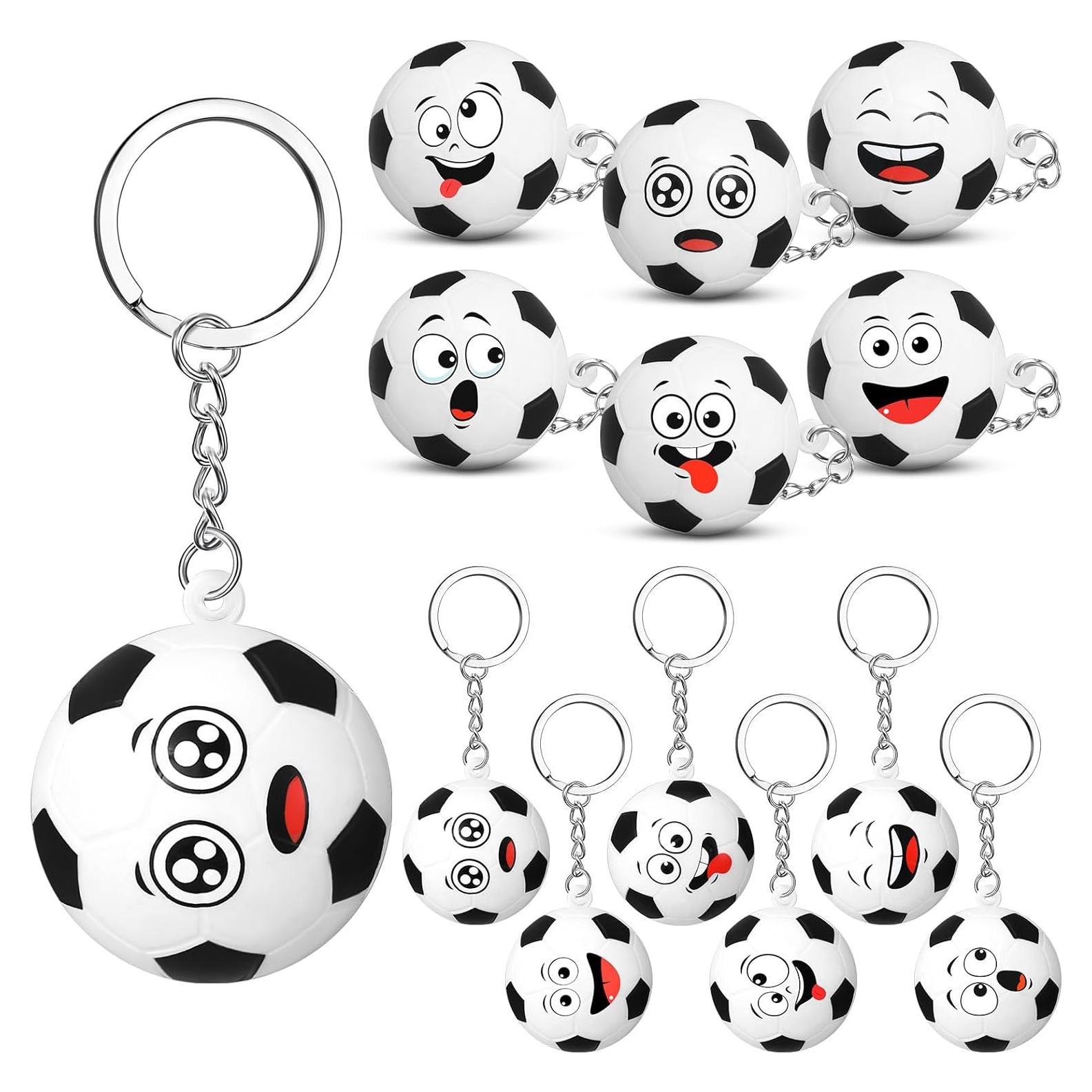 12 Llaveros Antiestrés Deportivos Fútbol Arrowbash 4 cm