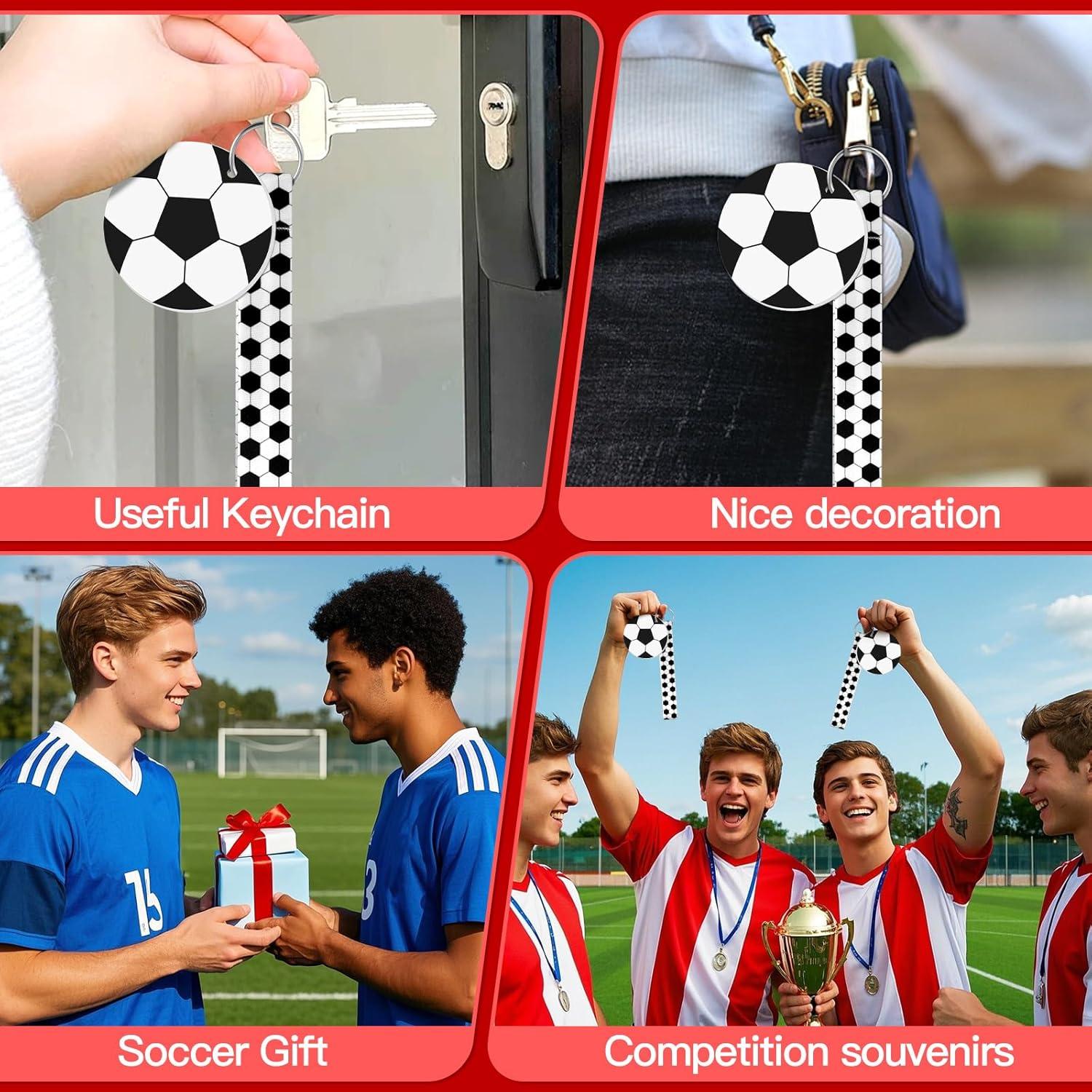 Eyourlife 12 Llavero de Muñequera de Fútbol Personalizado