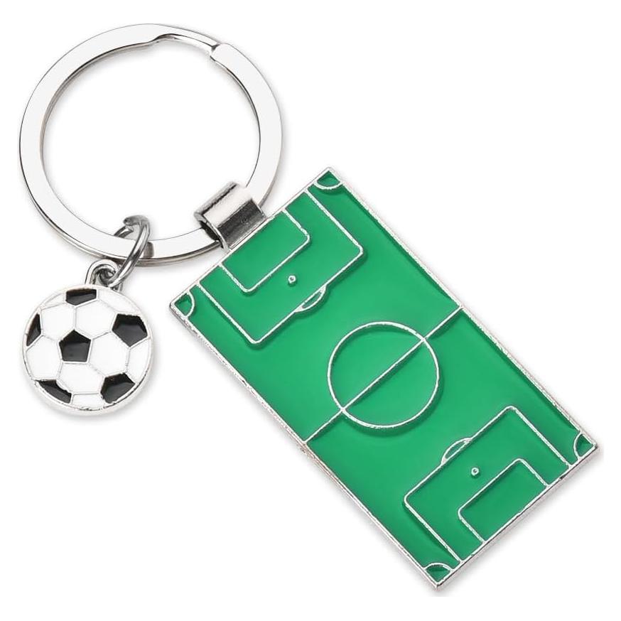 Llavero de Fútbol ShiQiao con Mini Balón y Campo - Regalo Inspirador