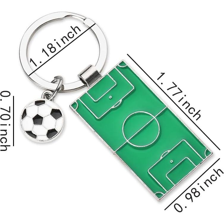 Llavero de Fútbol ShiQiao con Mini Balón y Campo - Regalo Inspirador