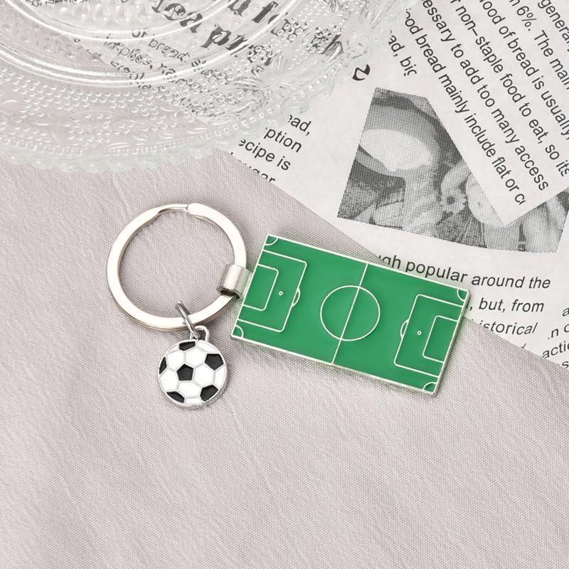 Llavero de Fútbol ShiQiao con Mini Balón y Campo - Regalo Inspirador