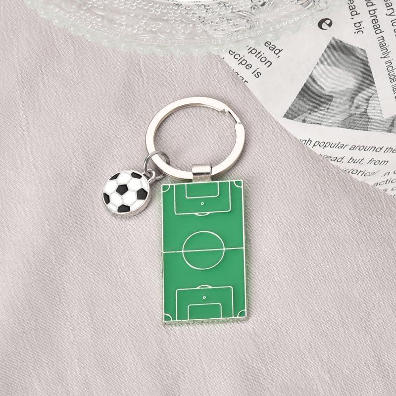 Llavero de Fútbol ShiQiao con Mini Balón y Campo - Regalo Inspirador
