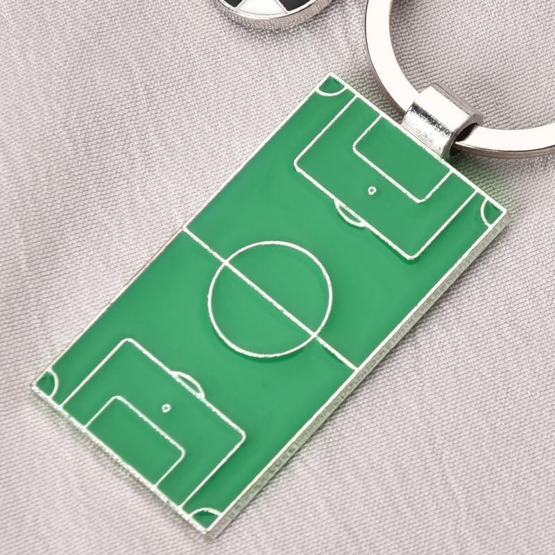 Llavero de Fútbol ShiQiao con Mini Balón y Campo - Regalo Inspirador