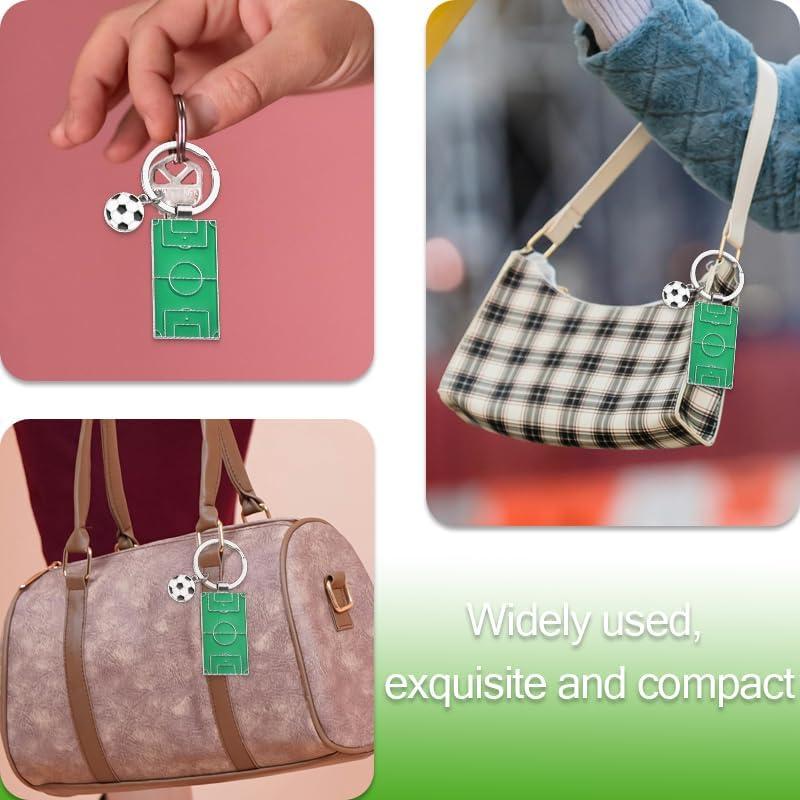 Llavero de Fútbol ShiQiao con Mini Balón y Campo - Regalo Inspirador