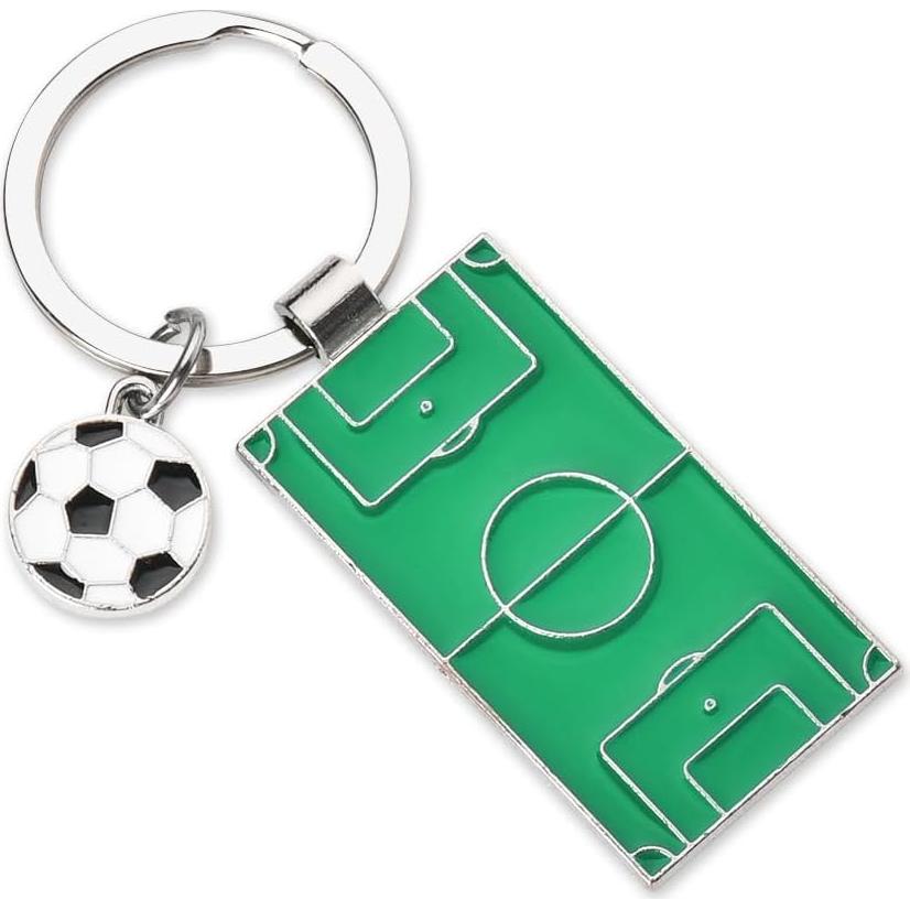 Llavero de Fútbol ShiQiao con Mini Balón y Campo - Regalo Inspirador