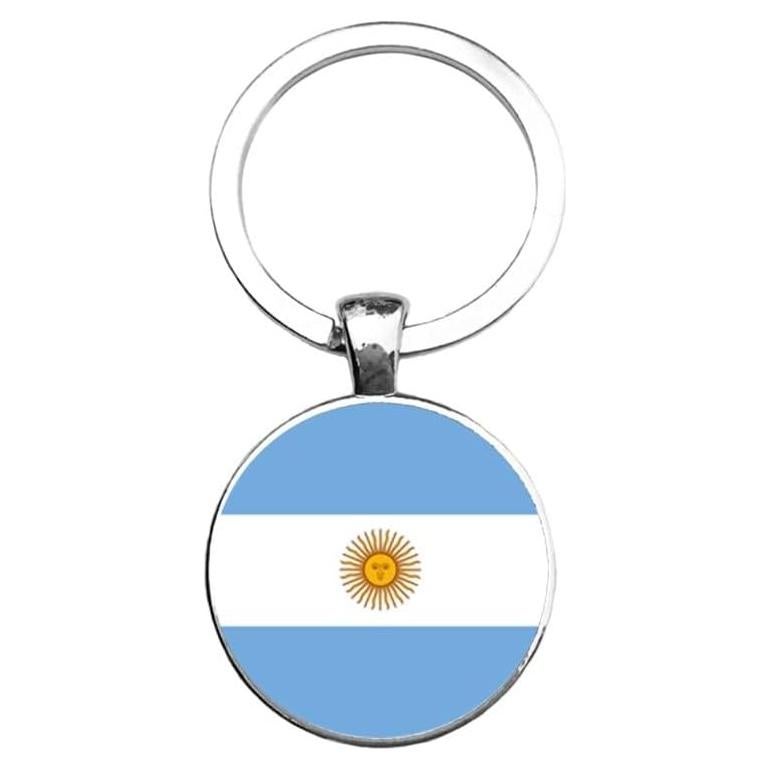 Llavero Bandera Argentina Art Attack Colgante Plata 2.54cm