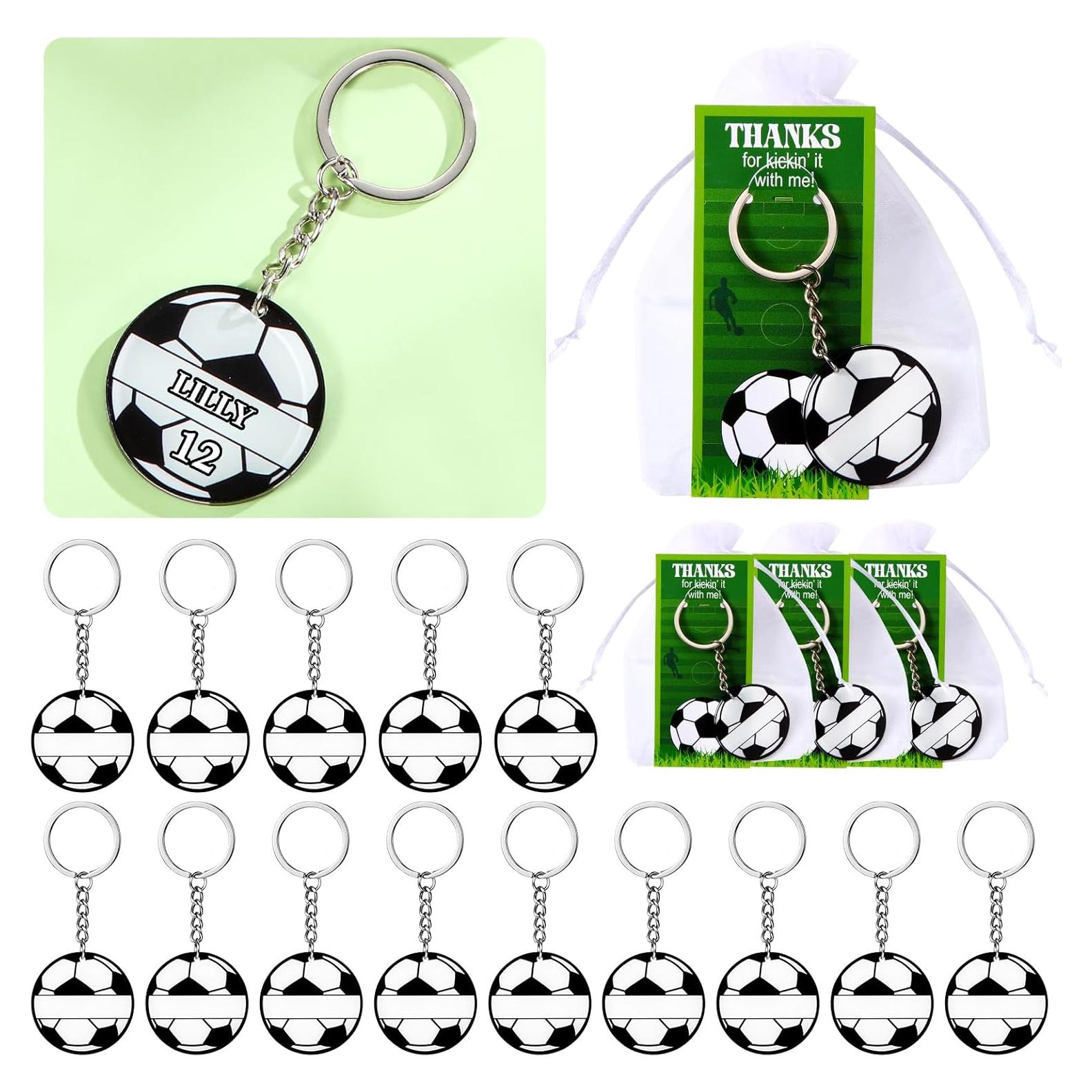 30 Llaveros Acrílicos DIY Fútbol Huquary con Nombre y Regalo