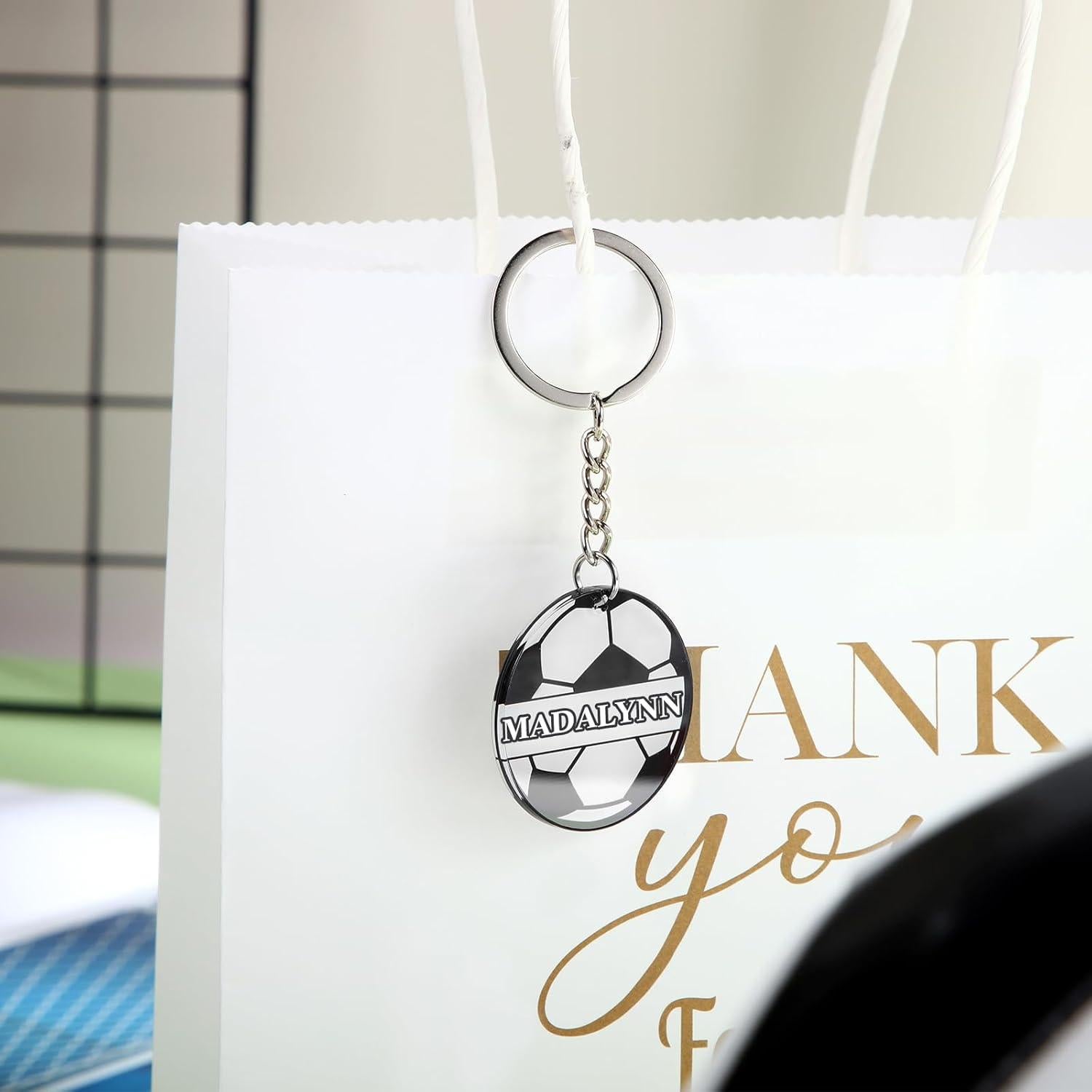 30 Llaveros Acrílicos DIY Fútbol Huquary con Nombre y Regalo