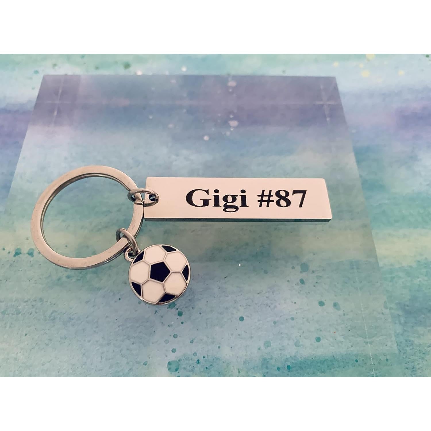 Llavero de Fútbol Personalizado Acero Inoxidable Unisex