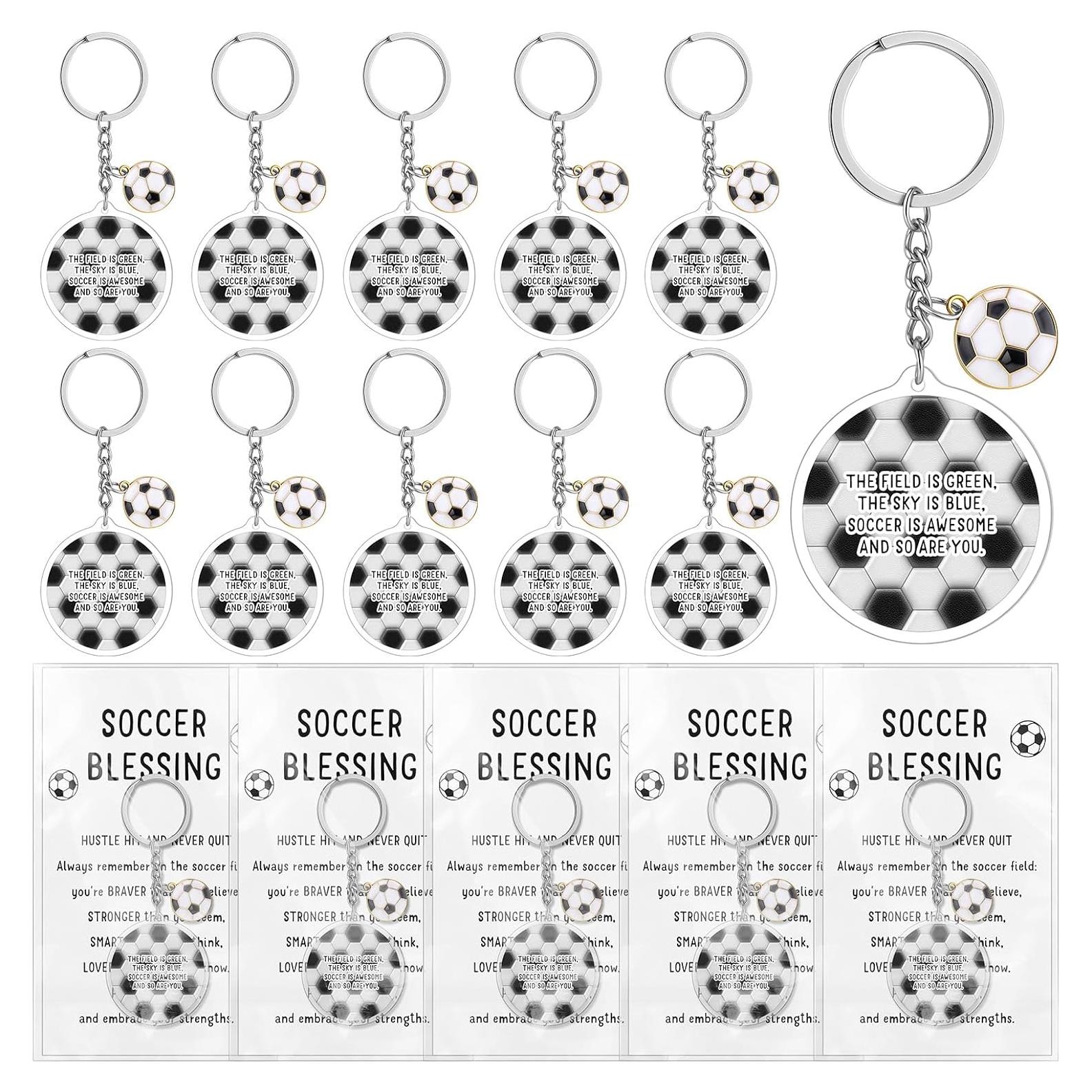 Set de Regalos de Fútbol Sureio - 15 Llavero Acrílico y Tarjetas