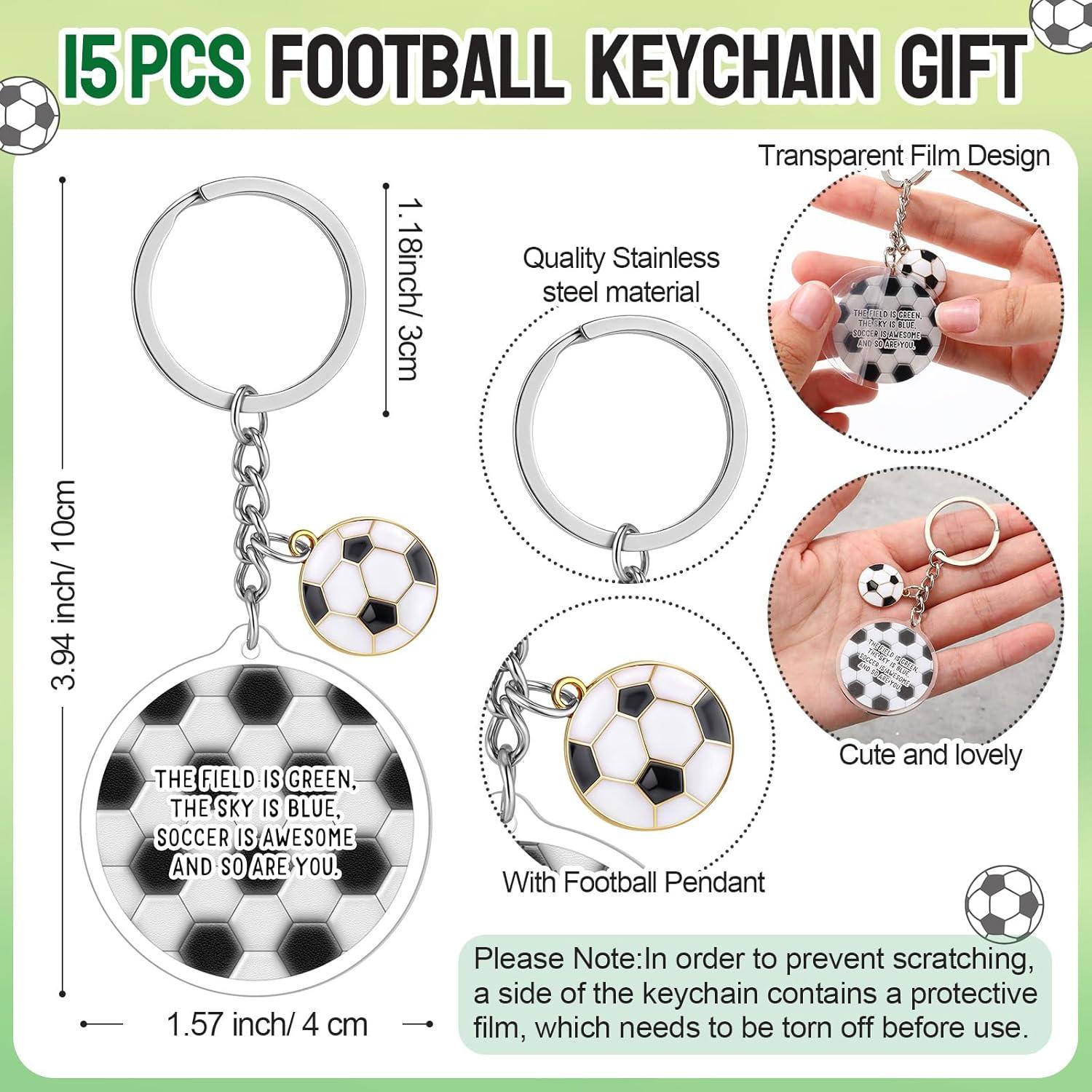 Set de Regalos de Fútbol Sureio - 15 Llavero Acrílico y Tarjetas