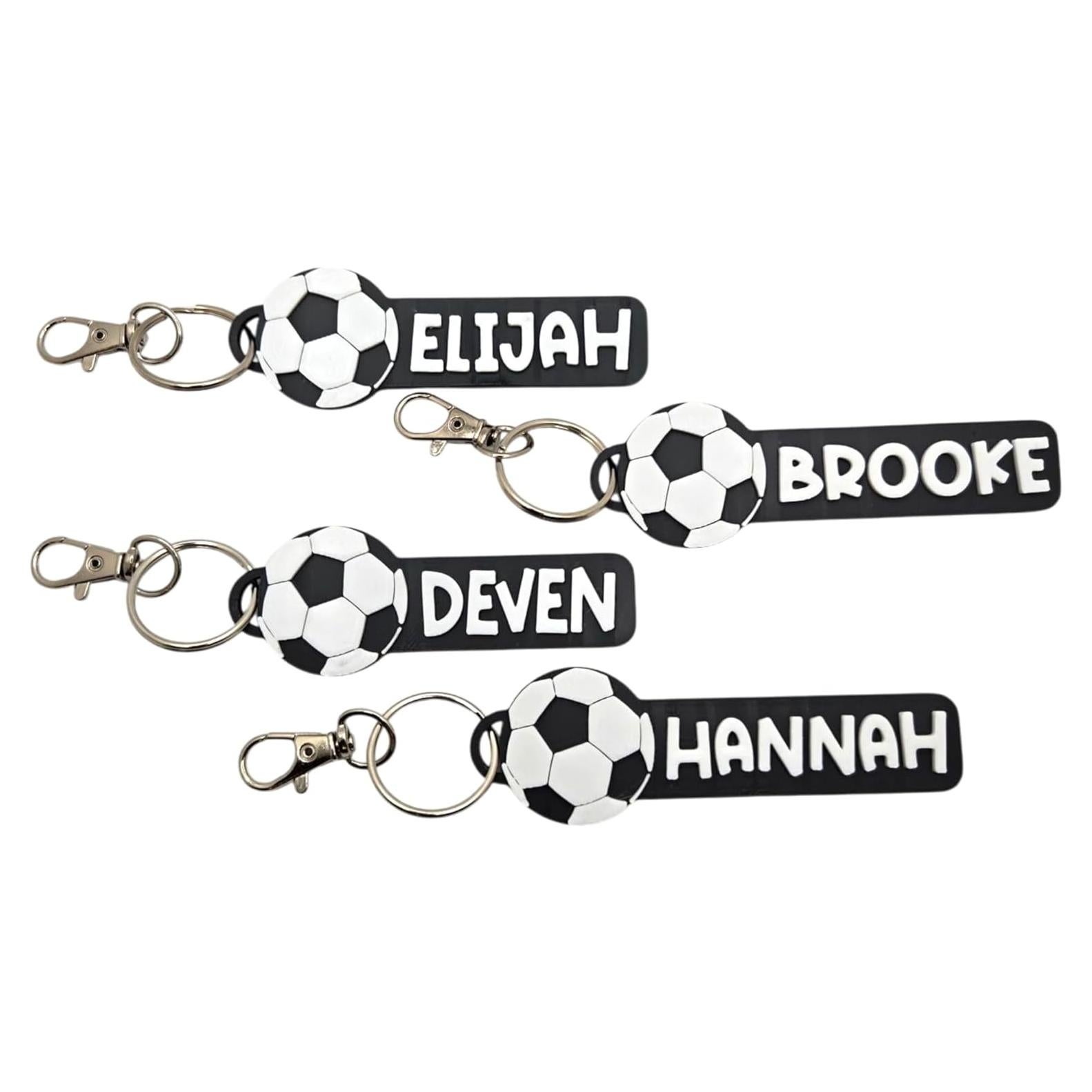 Etiqueta de bolso de fútbol personalizada para niños y niñas