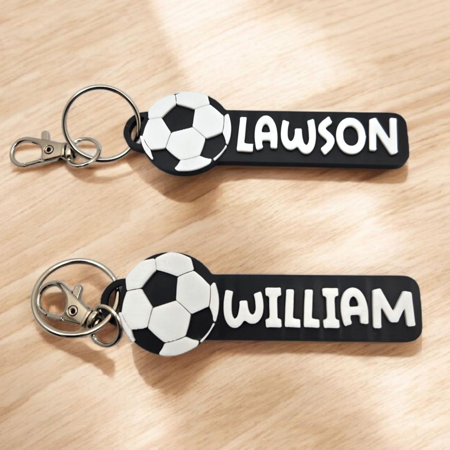 Etiqueta de bolso de fútbol personalizada para niños y niñas