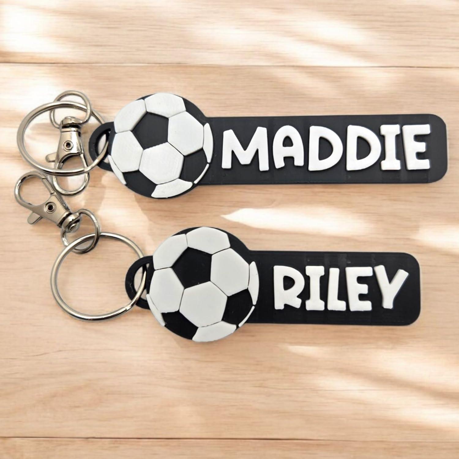 Etiqueta de bolso de fútbol personalizada para niños y niñas