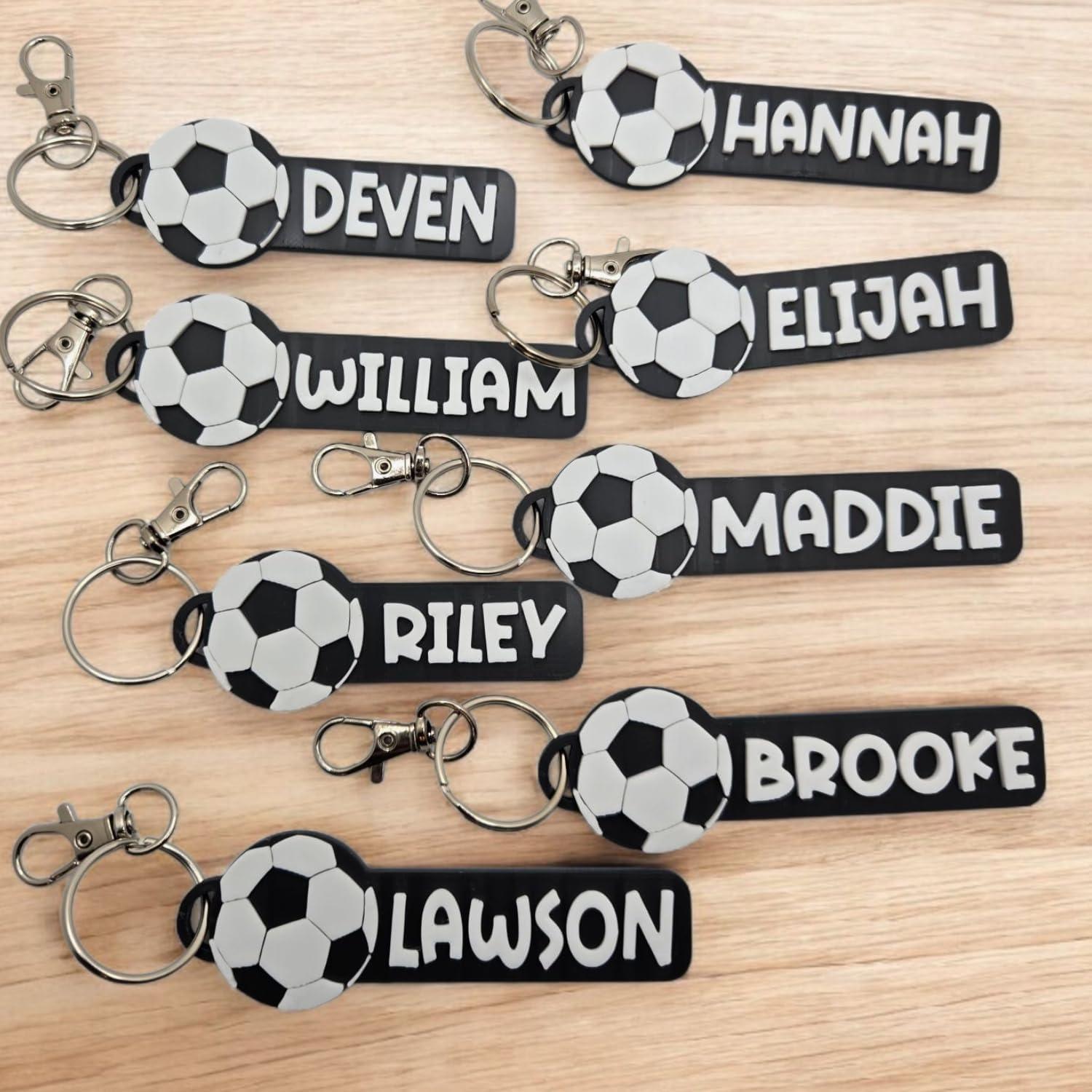 Etiqueta de bolso de fútbol personalizada para niños y niñas