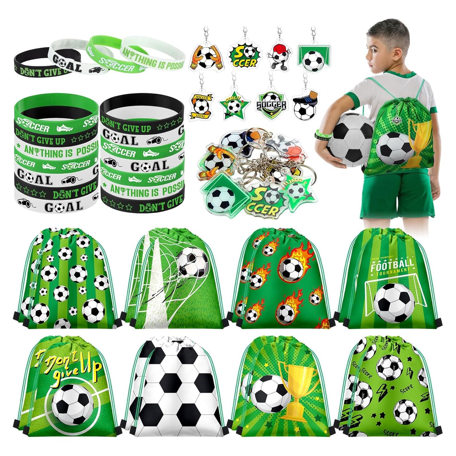 Conjunto de Fiesta de Fútbol 48 Pcs Talltalk - Mochilas, Pulseras y Llaveros