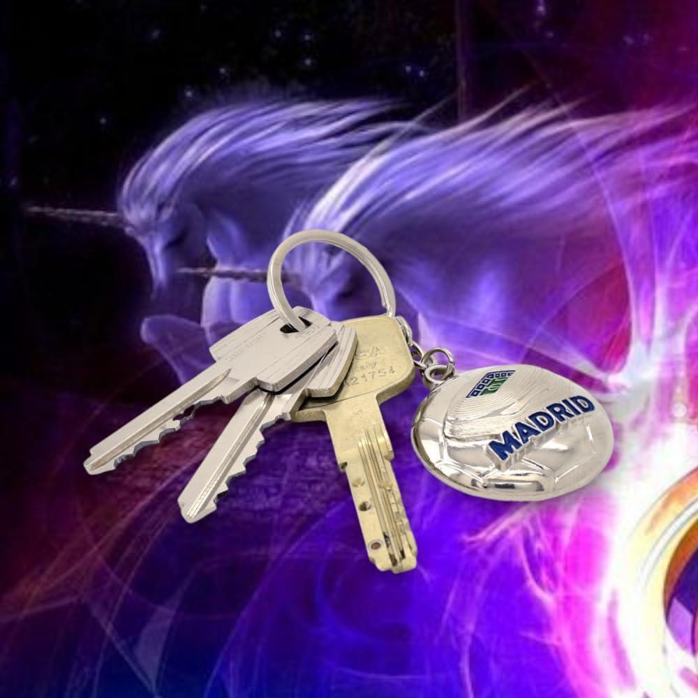 Llavero de Fútbol BDM Madrid Grabado para Fans del Real Madrid