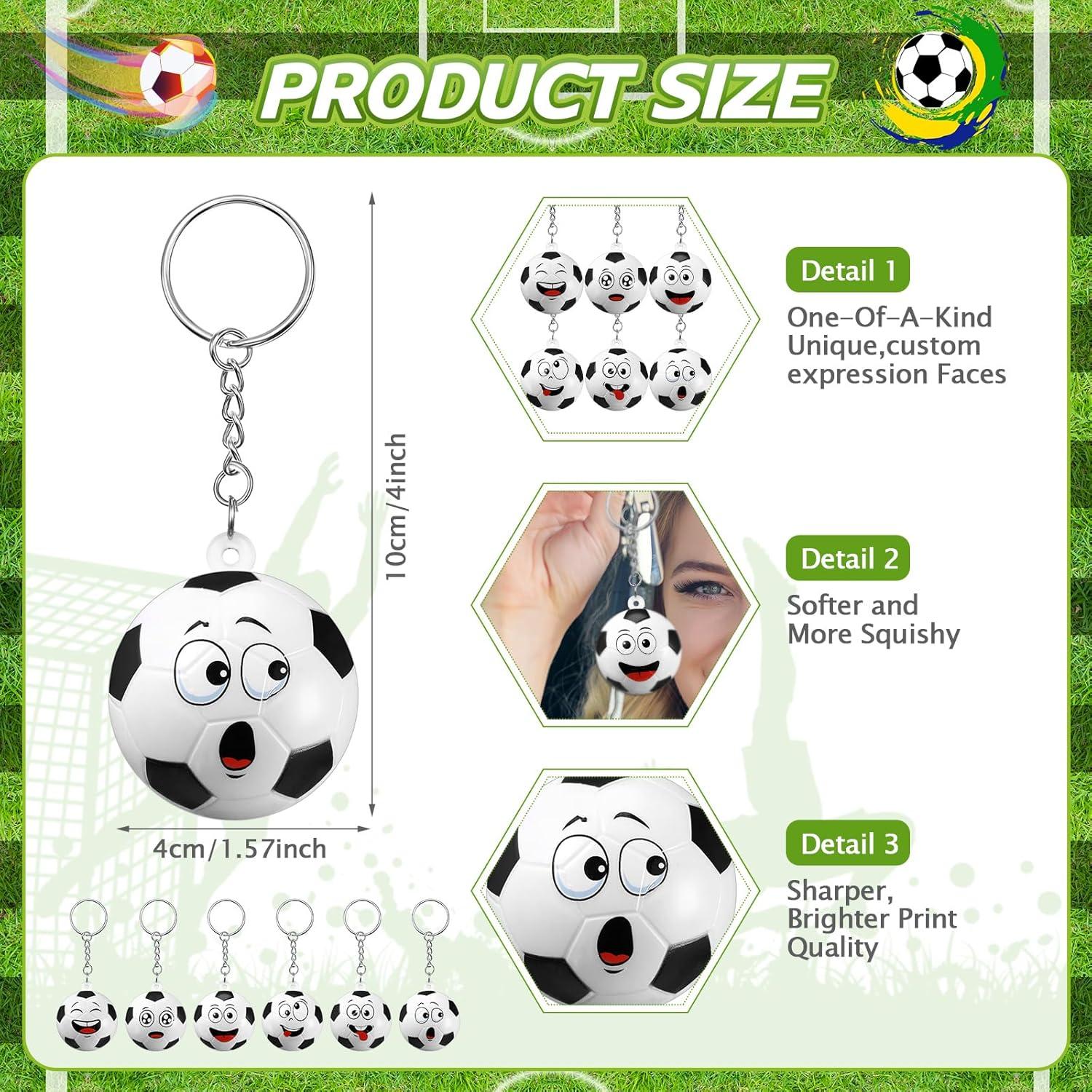 30 Llaveros de Pelotas de Estrés de Fútbol Arrowbash 4 cm