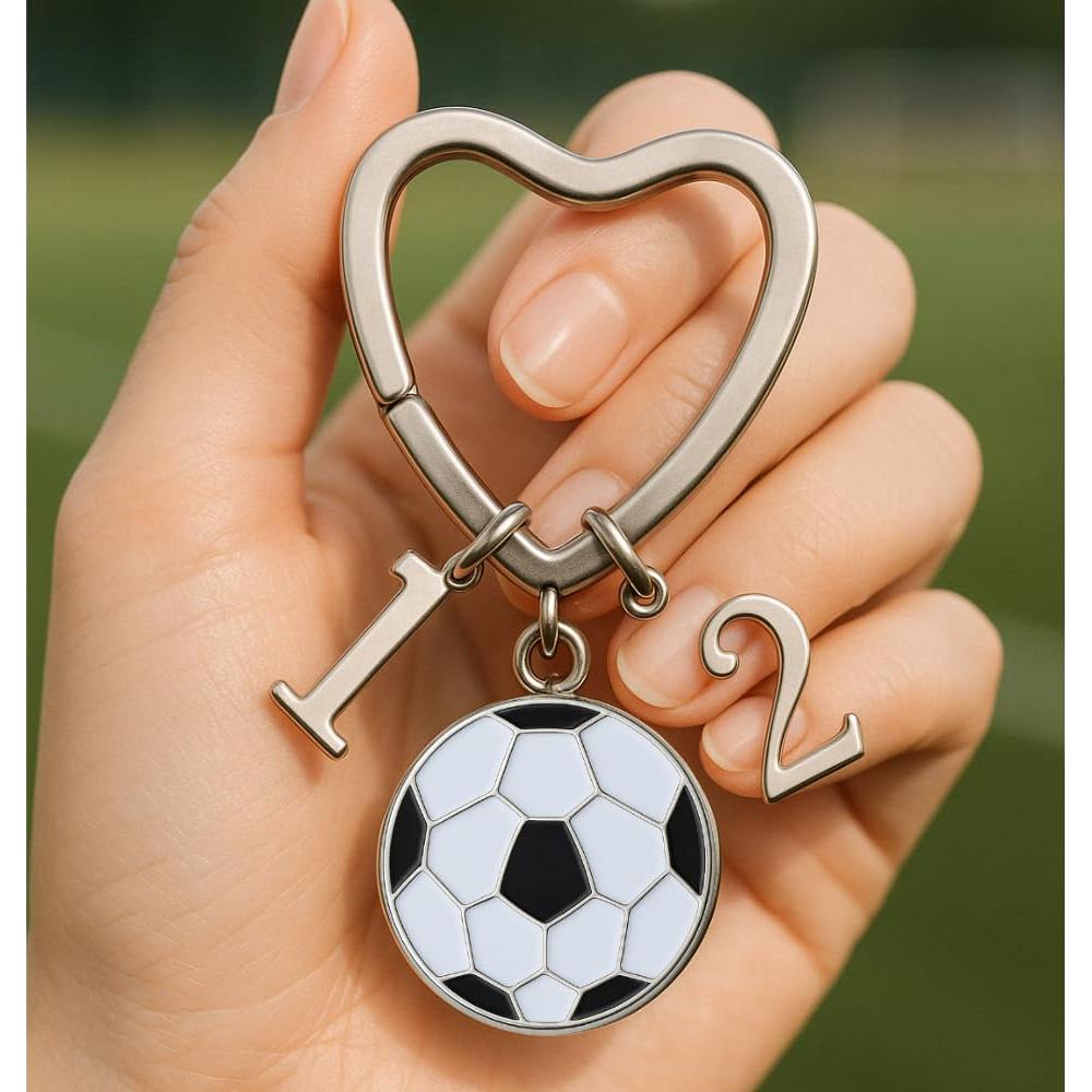 Llavero de Fútbol Personalizado con Charm de Balón y Número