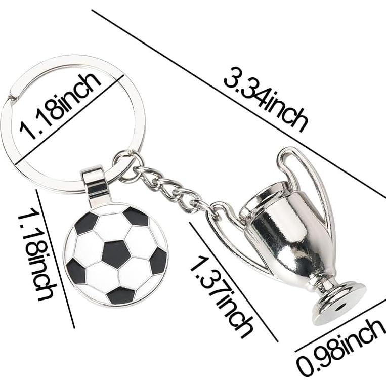 Llaveros de Fútbol YALLNASL con Trofeo y Balón - Regalos para Todos