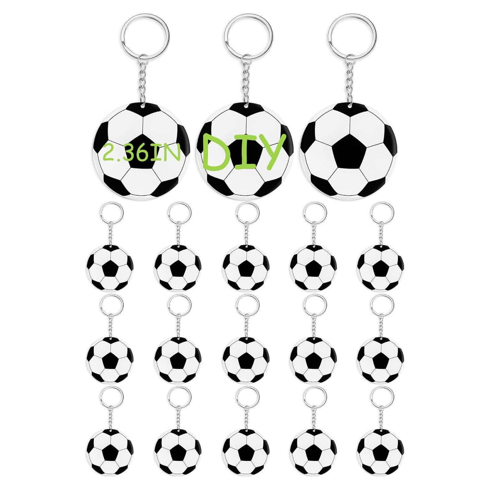 Paquete de 18 Llavero de Acrílico de Fútbol Taiyin 6 cm