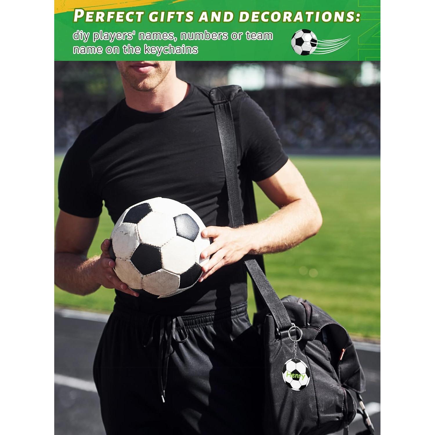 Paquete de 18 Llavero de Acrílico de Fútbol Taiyin 6 cm