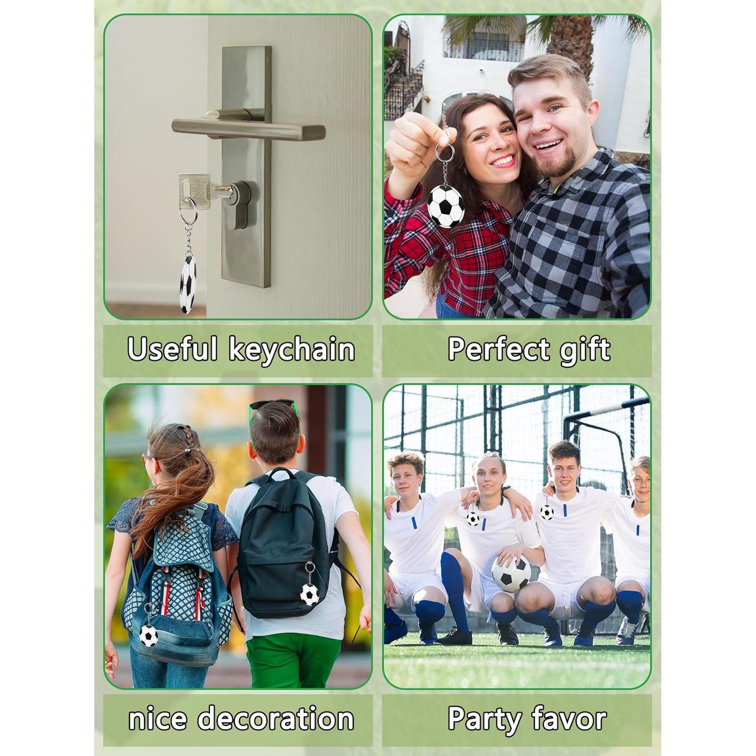 Paquete de 18 Llavero de Acrílico de Fútbol Taiyin 6 cm