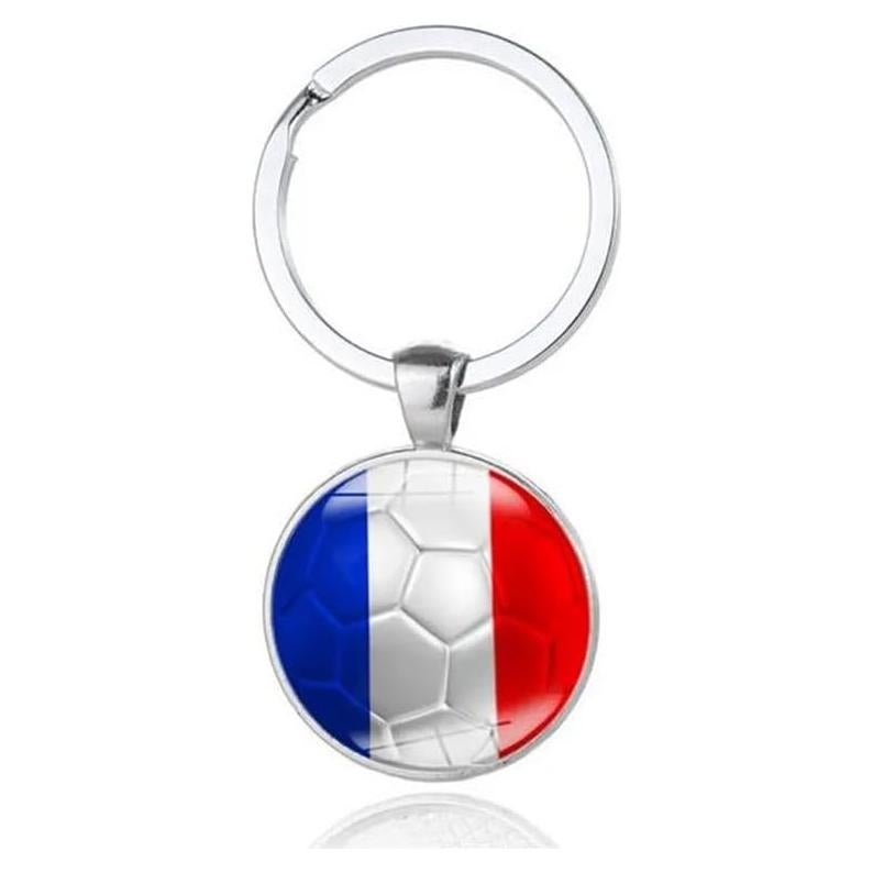 Llavero de fútbol Art Attack bandera Francia 2.54 cm plata