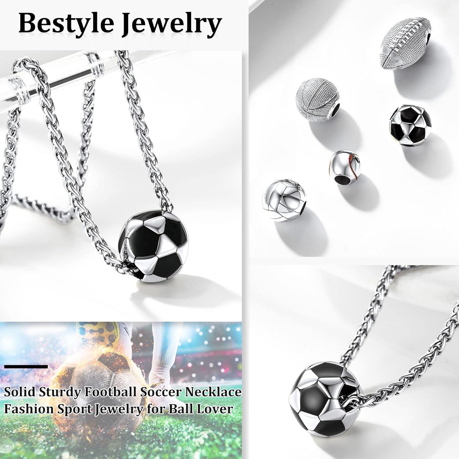 Collar de Acero Inoxidable para Hombre Bestyle - Balón de Fútbol