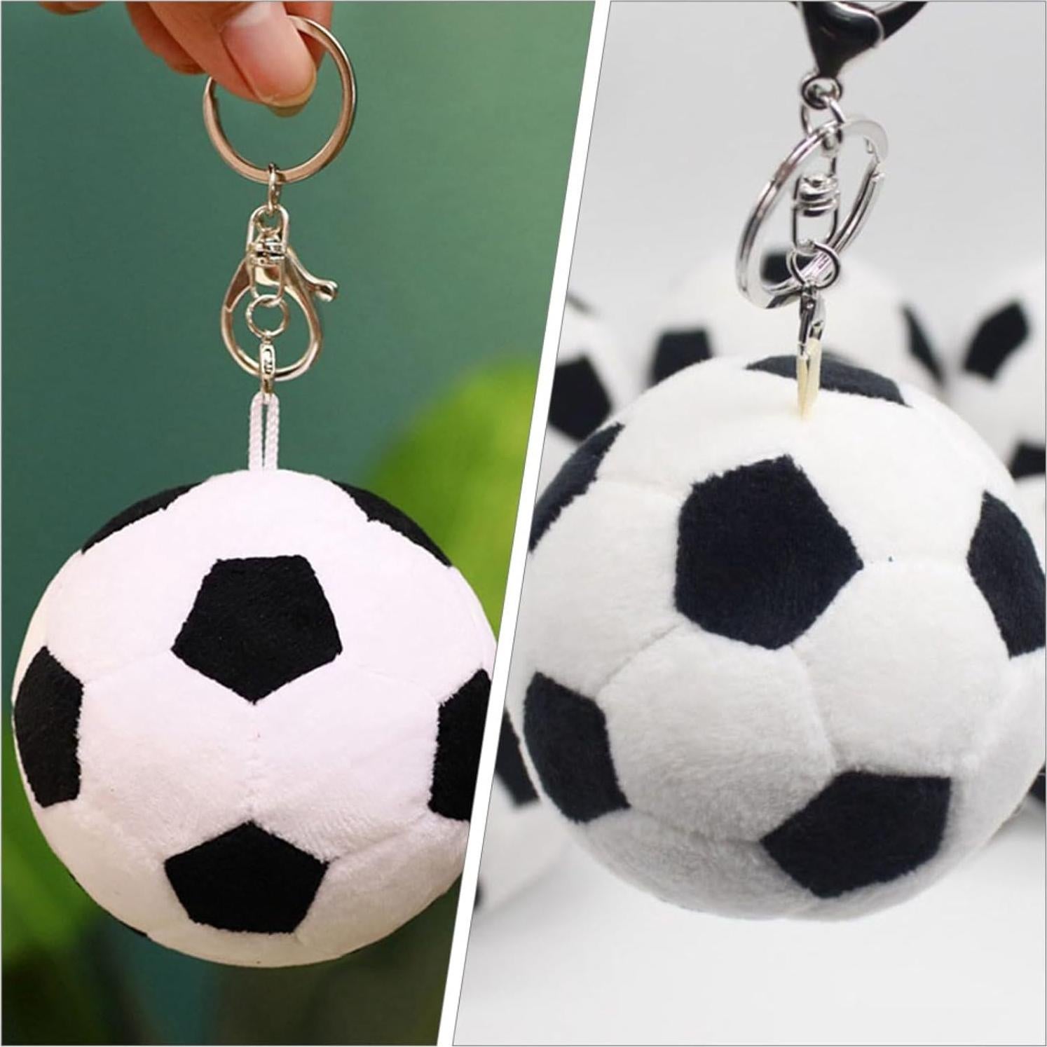 Llavero de Pelota de Fútbol de Peluche LUOZZY - 2 Pcs 9cm
