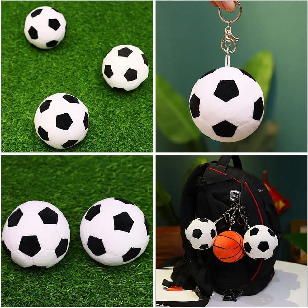 Llavero de Pelota de Fútbol de Peluche LUOZZY - 2 Pcs 9cm