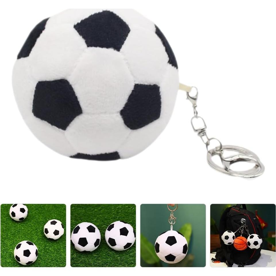 Llavero de Pelota de Fútbol de Peluche LUOZZY - 2 Pcs 9cm