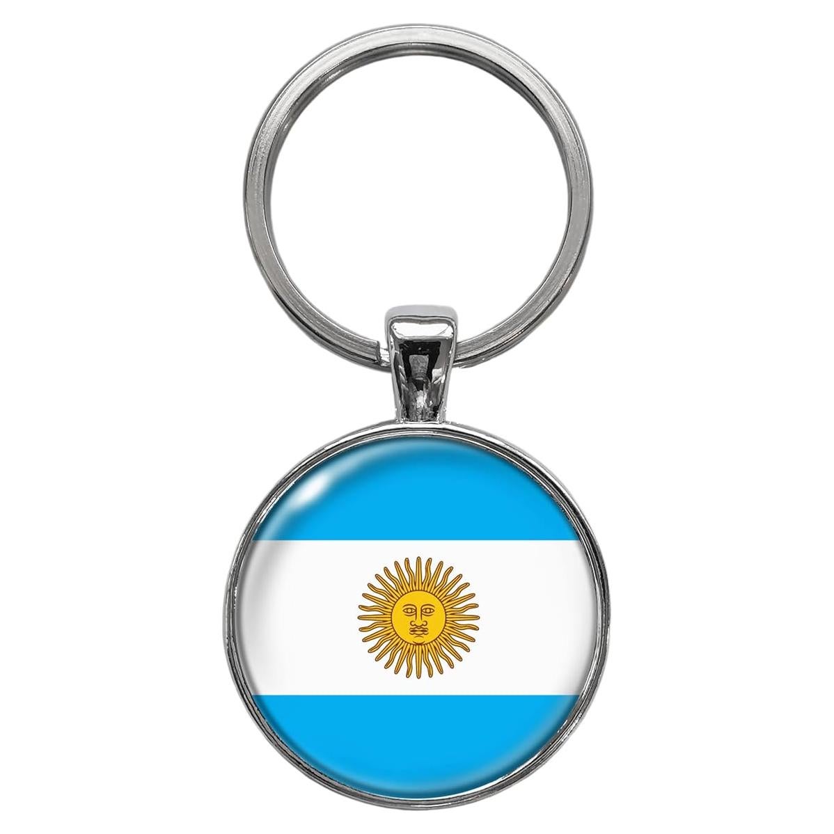 Llavero Bandera de Argentina Hecho a Mano 2.54/3.81 cm