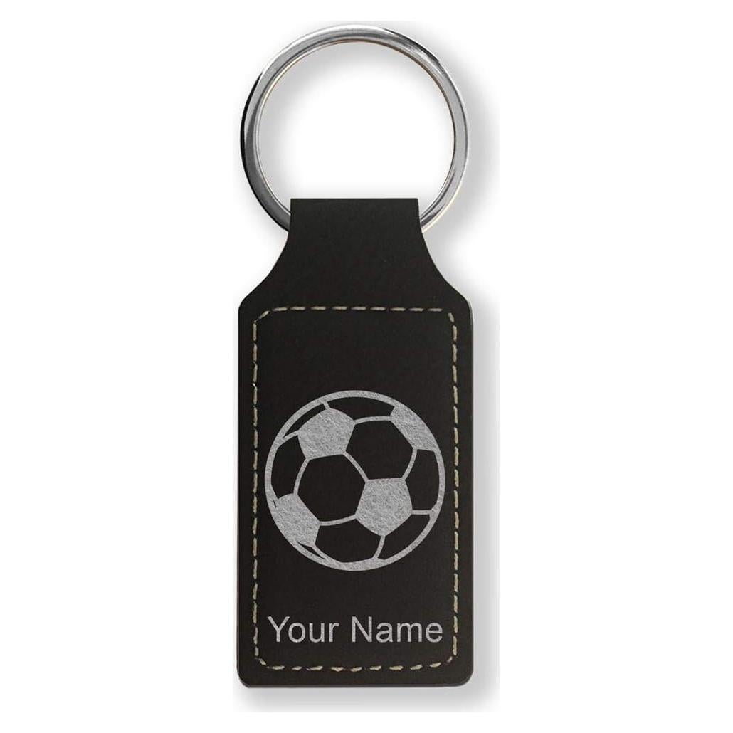 Llave Rectangular LaserGram Balón Fútbol Grabado Personalizado