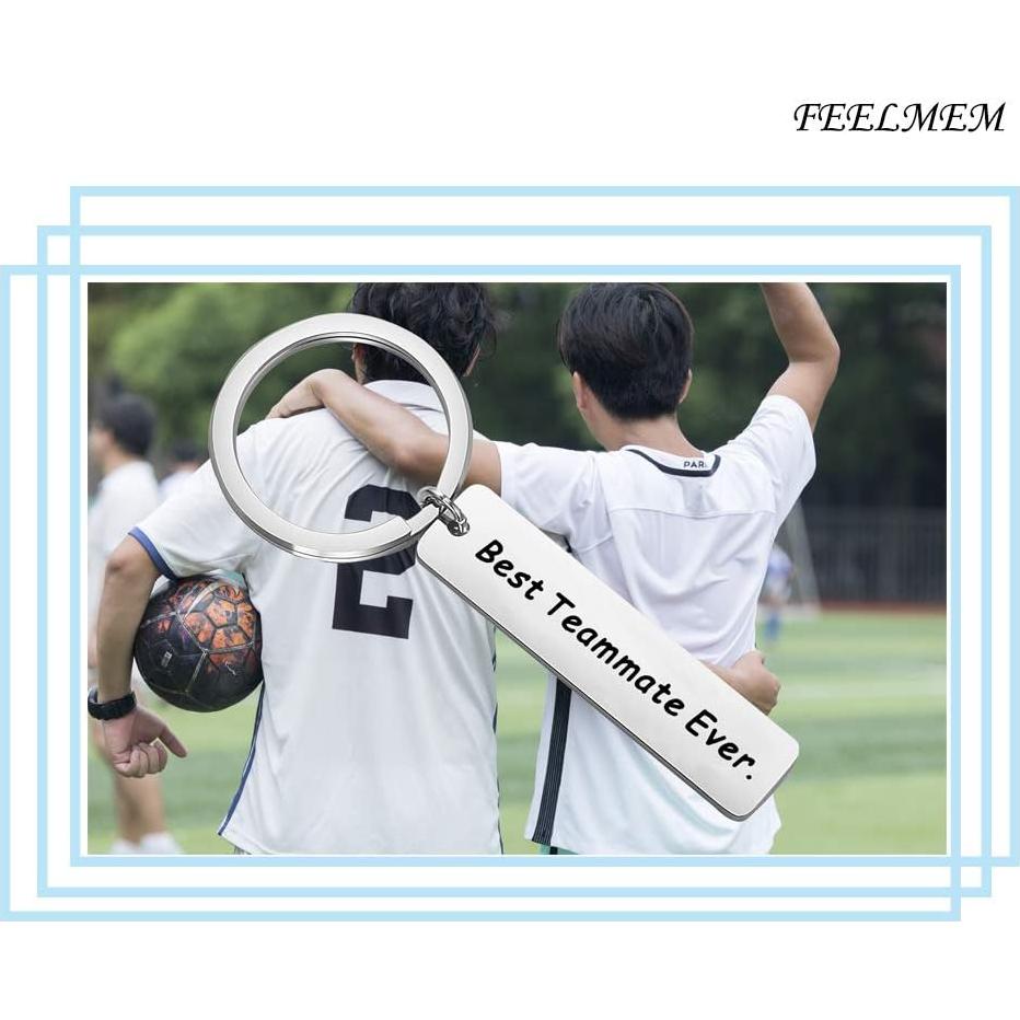 Llavero de Compañero FEELMEM en Acero Inoxidable Plata