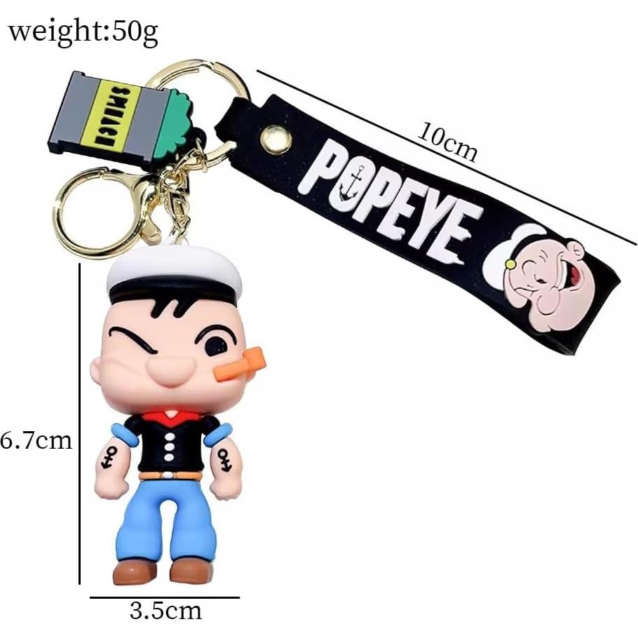 Llave 3D Popeye Marinero Colorido para Niños y Adultos